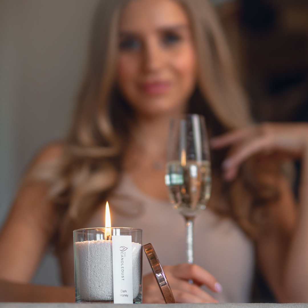 Dark Honey – Pearled Candle